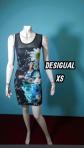 Desigual Le Cirque Du Soleil Taille 34 Superbe robe sans manches noir vert