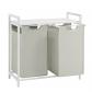 Panier � Linge 2 Compartiments, Corbeille � Linge Sale, 2 Sacs Amovibles