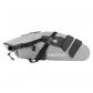 Sacoche de selle velo newton 16l gris etanche fixation scratch ( l 60cm x l 15cm
