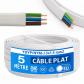 C�ble d'alimentation YDYp NYM 3 x 1,5   C�ble plat pour passage de fen�tre