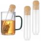 2 pi�ces Filtre en Verre, Infuseur � th� en Verre R�sistant � la Chaleur, Tea...