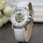 Superbe Montre Automatique M�canique Squellette Femme Bracelet CUIR Women