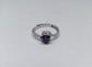 Bague c ur ajustable violet zirconium blanc T58 bijoux en Argent Massif 925 -4