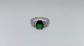 Bague �meraude vert zirconium blanc T58 bijoux en Argent Massif 925 -4