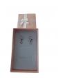 Cr�oles en Argent avec Pendentif C ur et Cristaux Roses, Coffret Cadeau