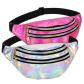 Lot de 2 Sacs Banane Holographique Argent et Rose, Sacoche Banane Femme