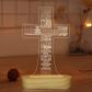 Lampes de table de bureau de lumi�re de nuit de J�sus croix 3D