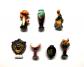 S�rie compl�te de f�ves L'ART NOUVEAU Daum Gall� VASES LAMPES Rare   212