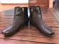 BATA Botines Zipp�es De Cuero Marr�n Con Puntera Redonda Talla 40