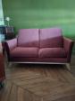 canap� sofa en velours  couleur rubis 2 places 85-140 neuf