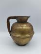 #AG Pichet ancien en laiton martel� d�cor frise grav�e poin�on H.L vintage