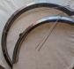 Paire de garde boue vintage acier inoxydable   Mini V�lo- Pliant  PEUGEOT NS