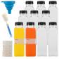Bouteilles de Jus en Plastique, 10 Pcs 13,6 oz-400ml Contenants Vides