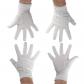 2paires Gants Blancs C�r�monie en Nylon Et Coton Extensibles Avec Bouton