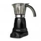 Commodore  Cafeti�re Italienne Electrique en Inox | 6 Tasses | Noir