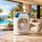 Ventilateur Climatiseur 3 en 1 Portable LED, Refroidisseur Air USB Bureau-Maison