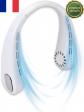 Ventilateur Tour de Cou USB Rechargeable Sans Fil 3 Vitesses Portable