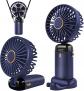 Jsdoin Ventilateur Portable USB Rechargeable 5 Vitesses LED Couleur Bleu