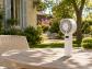 Ventilateur Portatif USB Rechargeable Pliable, Refroidissement Rapide blanc