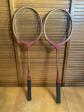 Paire Raquette Ancienne Badminton PLAYER Bois Vintage #E184