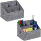 Organisateurs Bureau, Feutre, Lot De 2, 3 Compartiments, Hxlxp: 14X18X14,5 Cm, A
