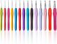 Lot De 14 Crochets En Aluminium, Crochet Ergonomique, Multicolore Kit D Outils P