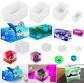 Lot De 8 Moules Cubiques En R�sine   Moules Carr�s Transparents En �poxy Pour