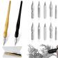 Lot de 5 stylos de calligraphie avec support, 125 mm, 2 couleurs diff�rentes