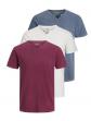 JJESPLIT TShirt Basique pour Homme, col en V, Manches Courtes, en Jersey de C...