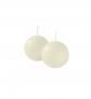 Risth� Bougies Sph�re, Cire de Paraffine, Cr�me, 6 cm, 6 unit�s