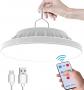 Lampe De Camping Solaire LED Rechargeable Par USB Avec T�l�commande, 5 Modes Lum