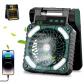 AIMIUVEI Ventilateur Solaire Rechargeable 10400mAh LED 4 Vitesses Camping