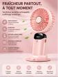 Ventilateur Portable Rechargeable Affichage LED 5 Couleurs Silencieux Bureau Voy