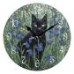 Horloge murale d�corative silencieuse et sans tictac � piles Motif chat noir ...
