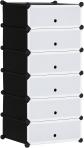 Armoire � Chaussures Modulable Range Chaussures Meuble De Rangement Avec 6 Cubes