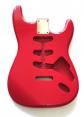 Stratocaster Guitar Body 3 Piece Alder Fiesta Red Gloss Finish