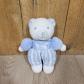 Peluche Ours Tartine et Chocolat Bleu Blanc 20cm Grelot Int�gr� Doudou B�b�