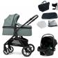Poussette 3en1 Pixini Nelio 22kg Nacelle Si�ge Auto Complet Mint landau b�b�
