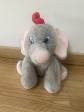Peluche �l�phant Dumbo Gris Rose Oreilles Yeux Bleus Doudou B�b�