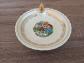 Ancienne Assiette Chauffante B�b� Porcelaine Fran�aise Comptine Il Pleut bergere