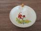 Ancienne Assiette Chauffante B�b� Porcelaine De Paris D�cor Faon et Caneton