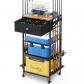 Support de canne � p�che pour garage, rotatif 360�, chariot de rangement
