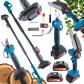 Tron�onneuse 6''   S�cateur   2xBIG AKKU 6AH batterie   manche telescopiqu XL