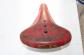 selle de v�lo PEARL 1940's cuir rouge mod�le routier (no goeland herse ideale)