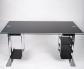 Bureau ministre design en verre et m�tal chrom�