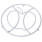 Dessous de Plat Rond en m�tal Pomme Blanc 17 x 17 x 2 cm