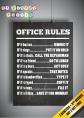 Office Rules Retro Vintage Quote Poster