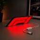 Lampe LED F1 USB Rouge   Logo Formula Style   D�co Bureau Garage Gaming LED