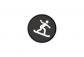 Patch insigne imprim� fer � repasser snowboard embl�me neige