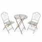 Ensemble table et 2 chaises pliantes fer 36x50x90cm